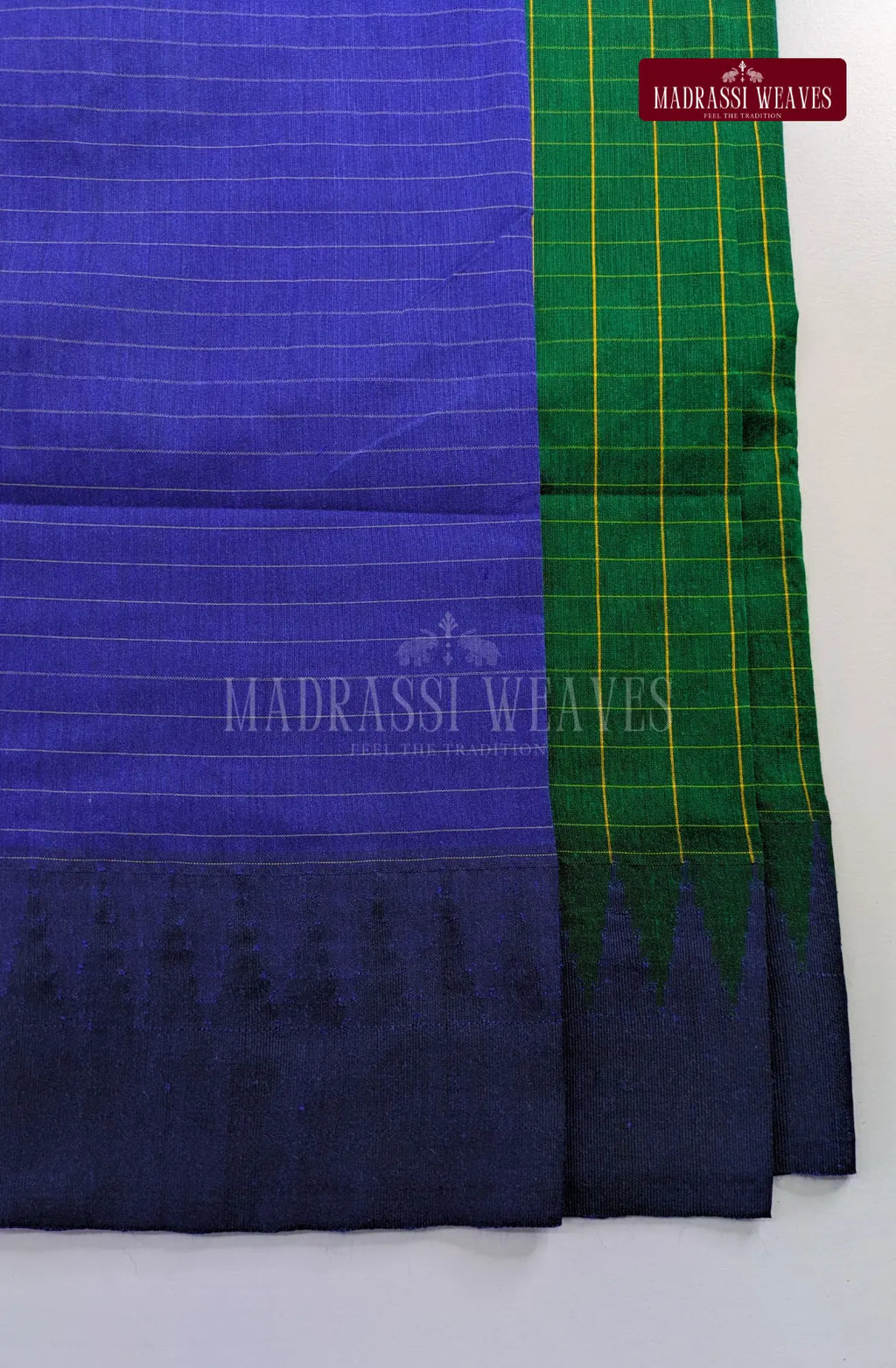 Premium Kalyani Gadwal Kattam Butta  Sarees - Green