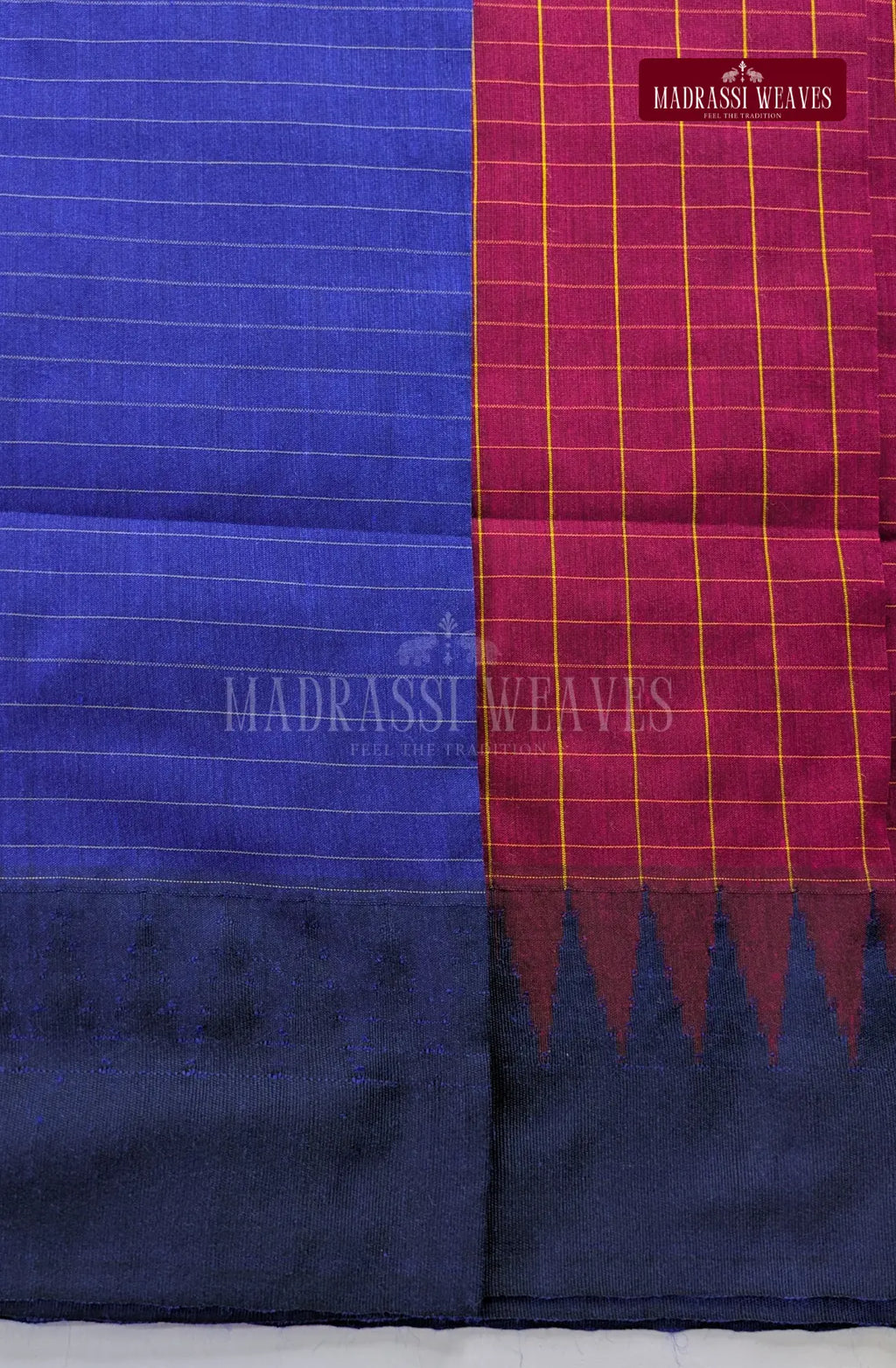 Premium Kalyani Gadwal Kattam Butta  Sarees - Kum Kum