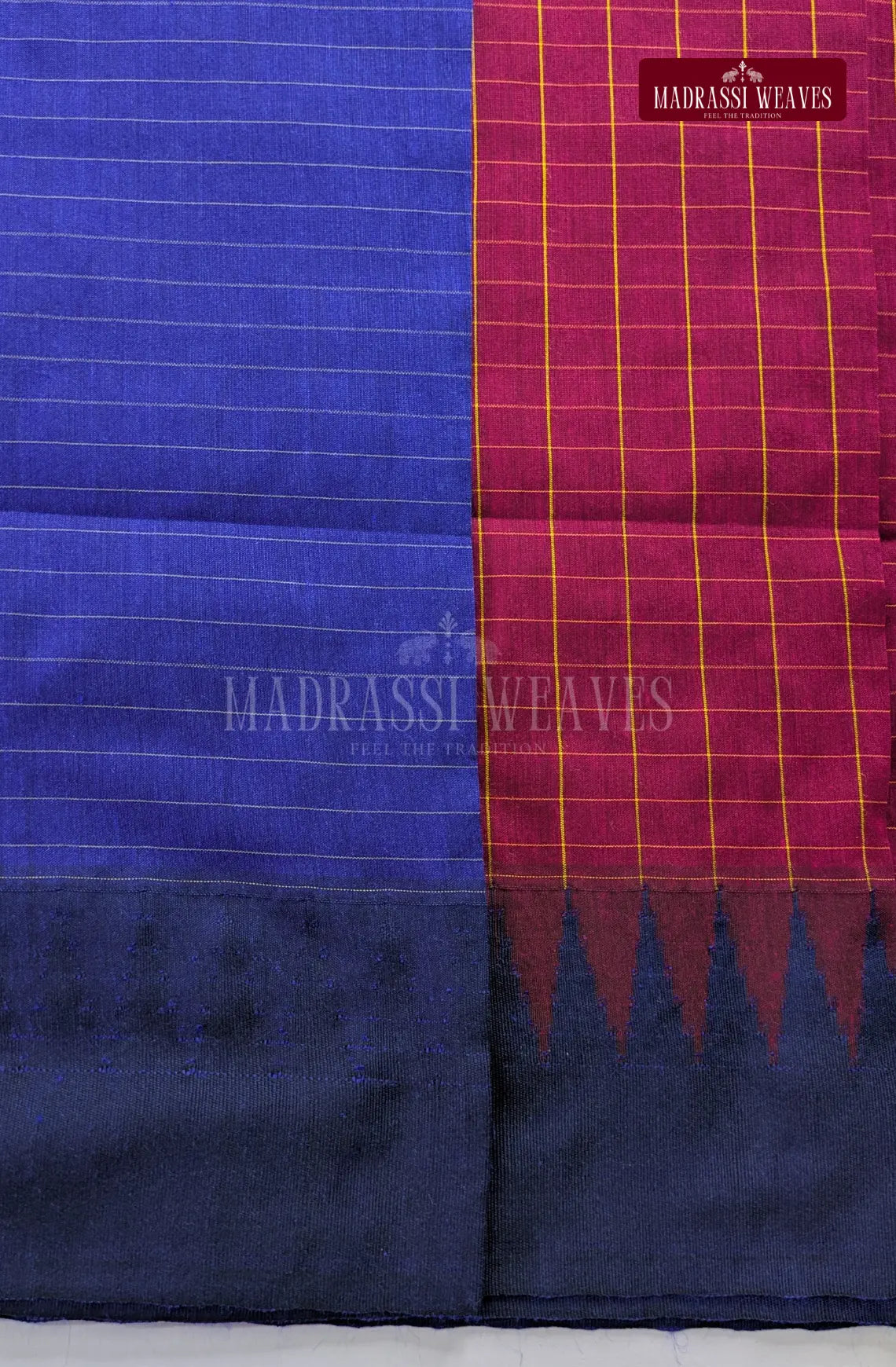Premium Kalyani Gadwal Kattam Butta  Sarees - Kum Kum