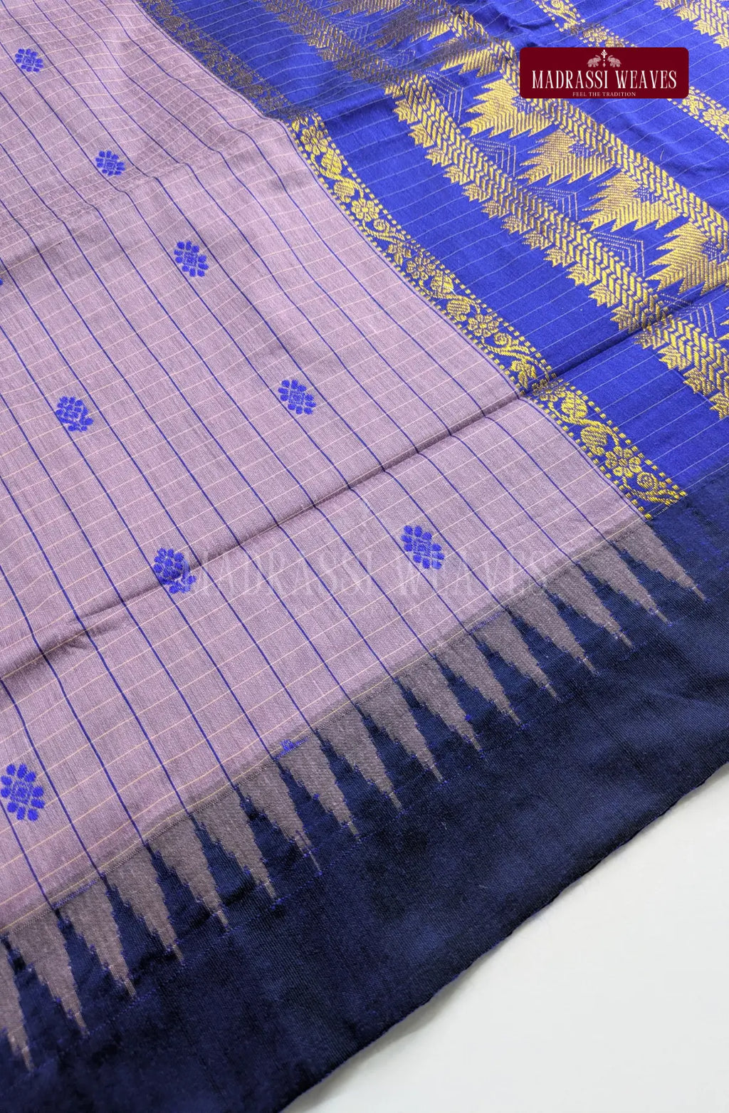 Premium Kalyani Gadwal Kattam Butta  Sarees - Lavender