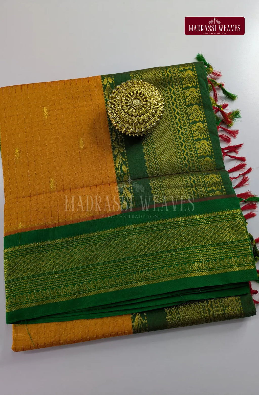 Premium Kalyani Gadwal Kattam Butta  Sarees - Mustard