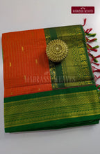 Premium Kalyani Gadwal Kattam Butta  Sarees - Orange