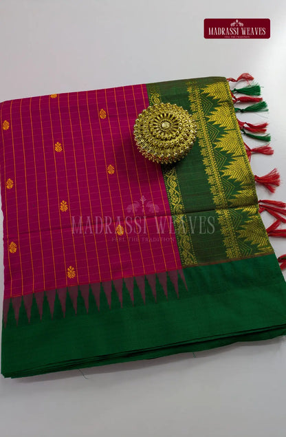 Premium Kalyani Gadwal Kattam Butta  Sarees - Rani