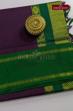 Premium Kalyani Gadwal Kattam Sarees - Jamoon Fruit