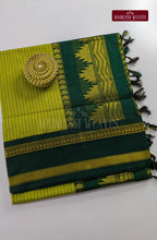 Premium Kalyani Gadwal Kattam Sarees - Lumous Lime