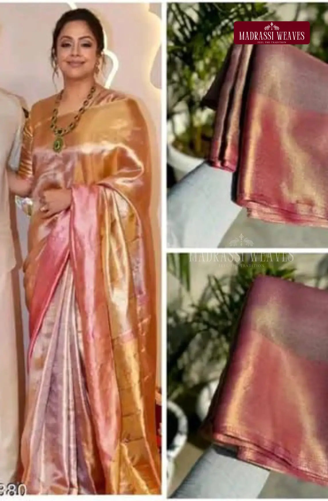 Jyothika Inspired Kathan Tissue Silk Saree