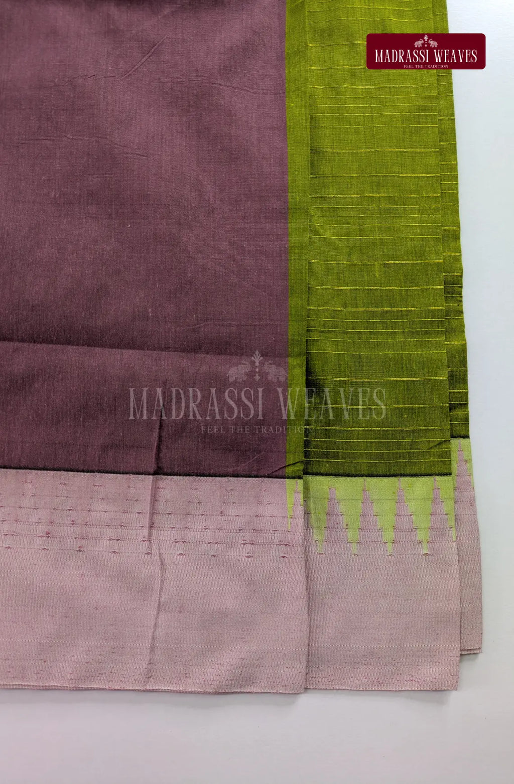 Premium Kalyani Korvai Tower Butta Sarees - Grass Green