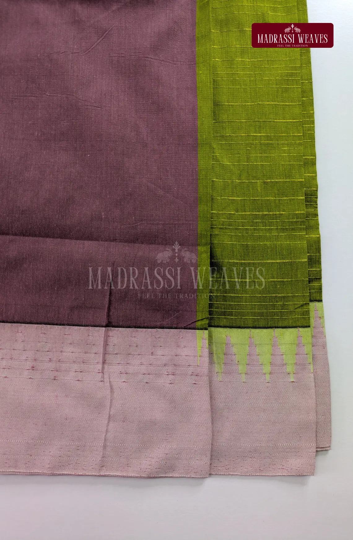 Premium Kalyani Korvai Tower Butta Sarees - Grass Green