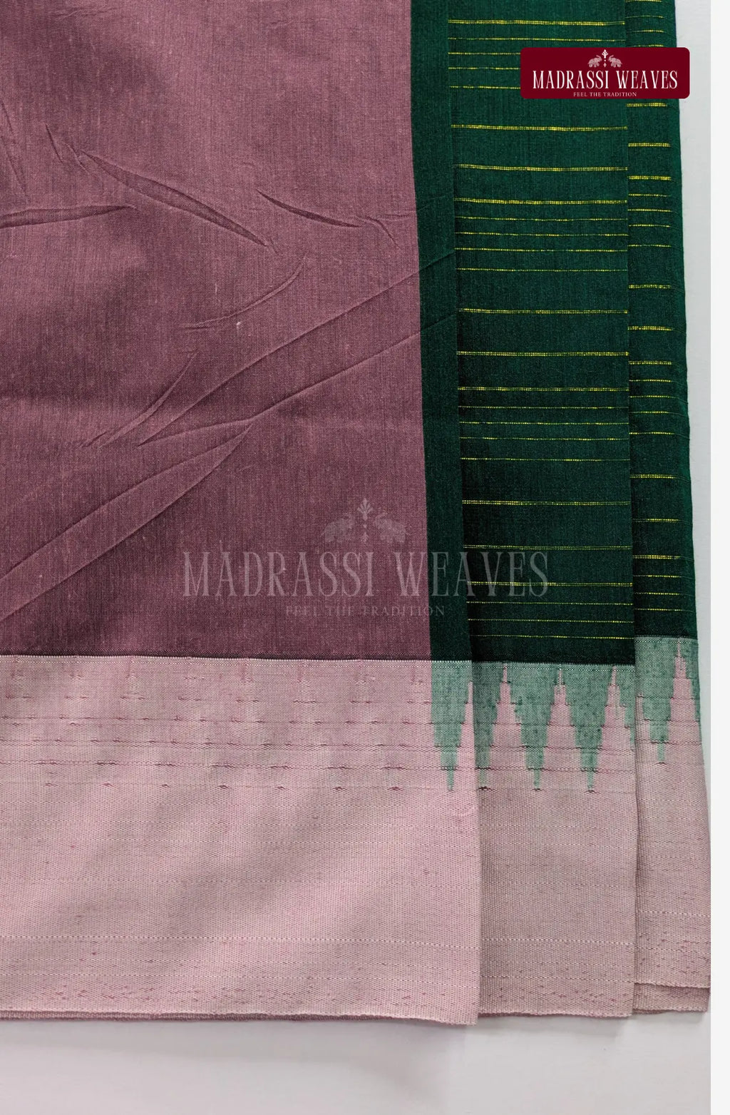 Premium Kalyani Korvai Tower Butta Sarees - Green