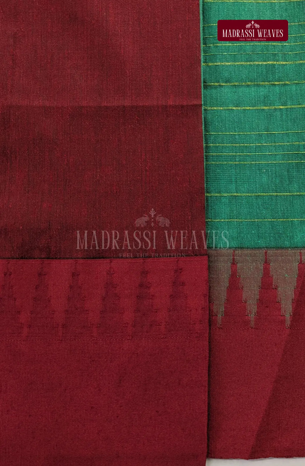 Premium Kalyani Korvai Tower Butta Sarees - Rama