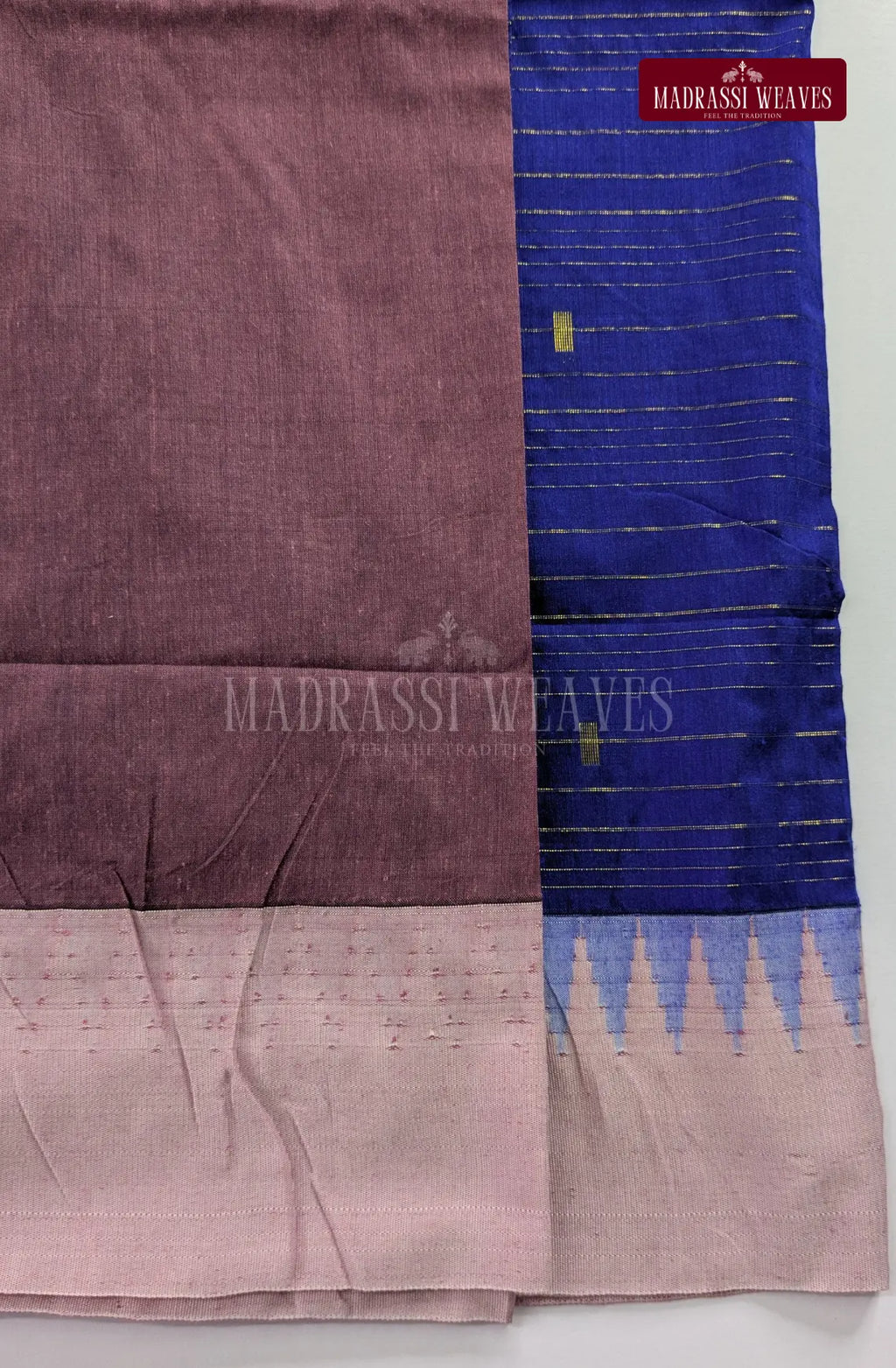 Premium Kalyani Korvai Tower Butta Sarees - Violet