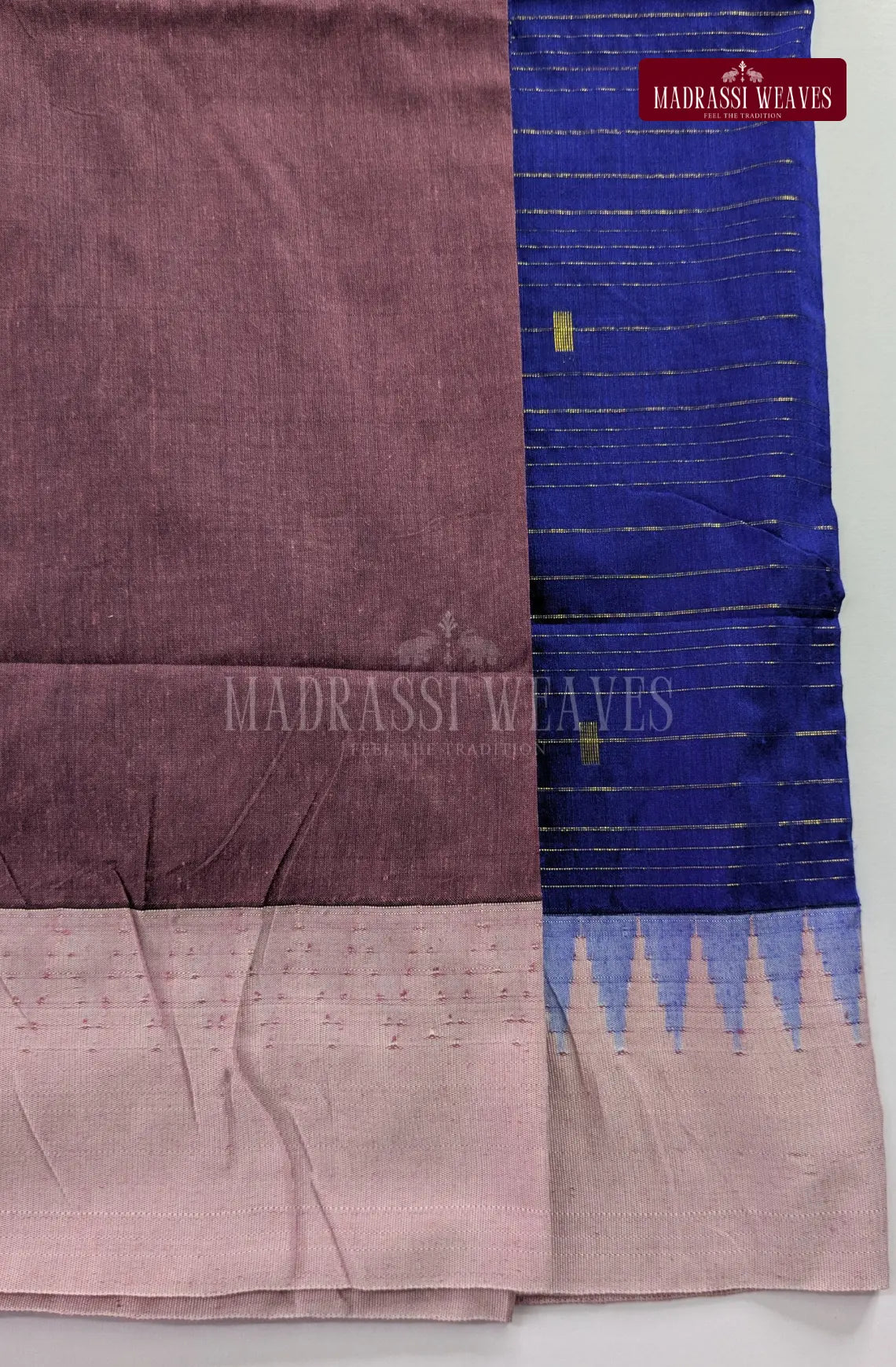Premium Kalyani Korvai Tower Butta Sarees - Violet