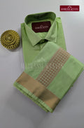 Premium Stripes Men's Dhoti Set - Pista