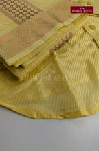 Premium Stripes Men's Dhoti Set - Champagne