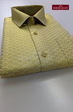 Premium Men's Wedding  Tissue Silk Dhoti Set - Gold 1