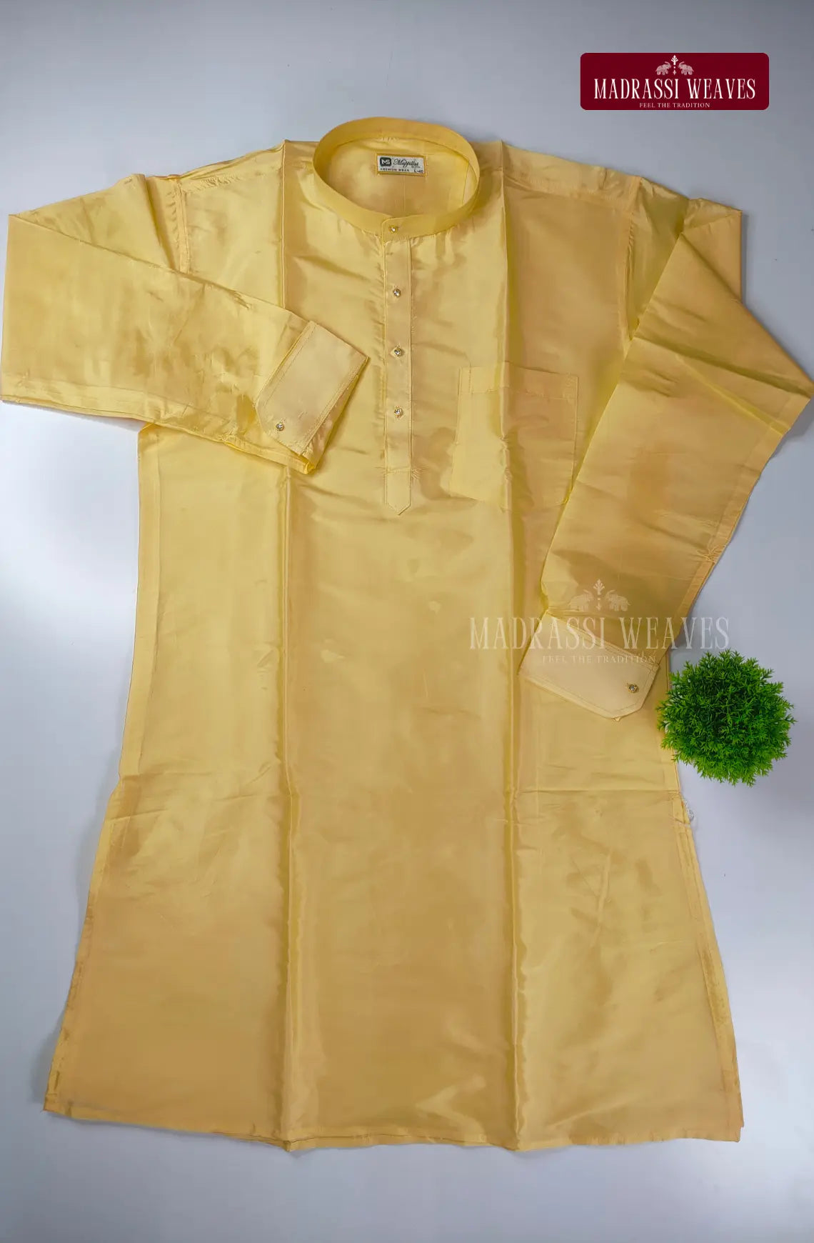 Premium Art Silk Kurta And Dhoti set - Champagne