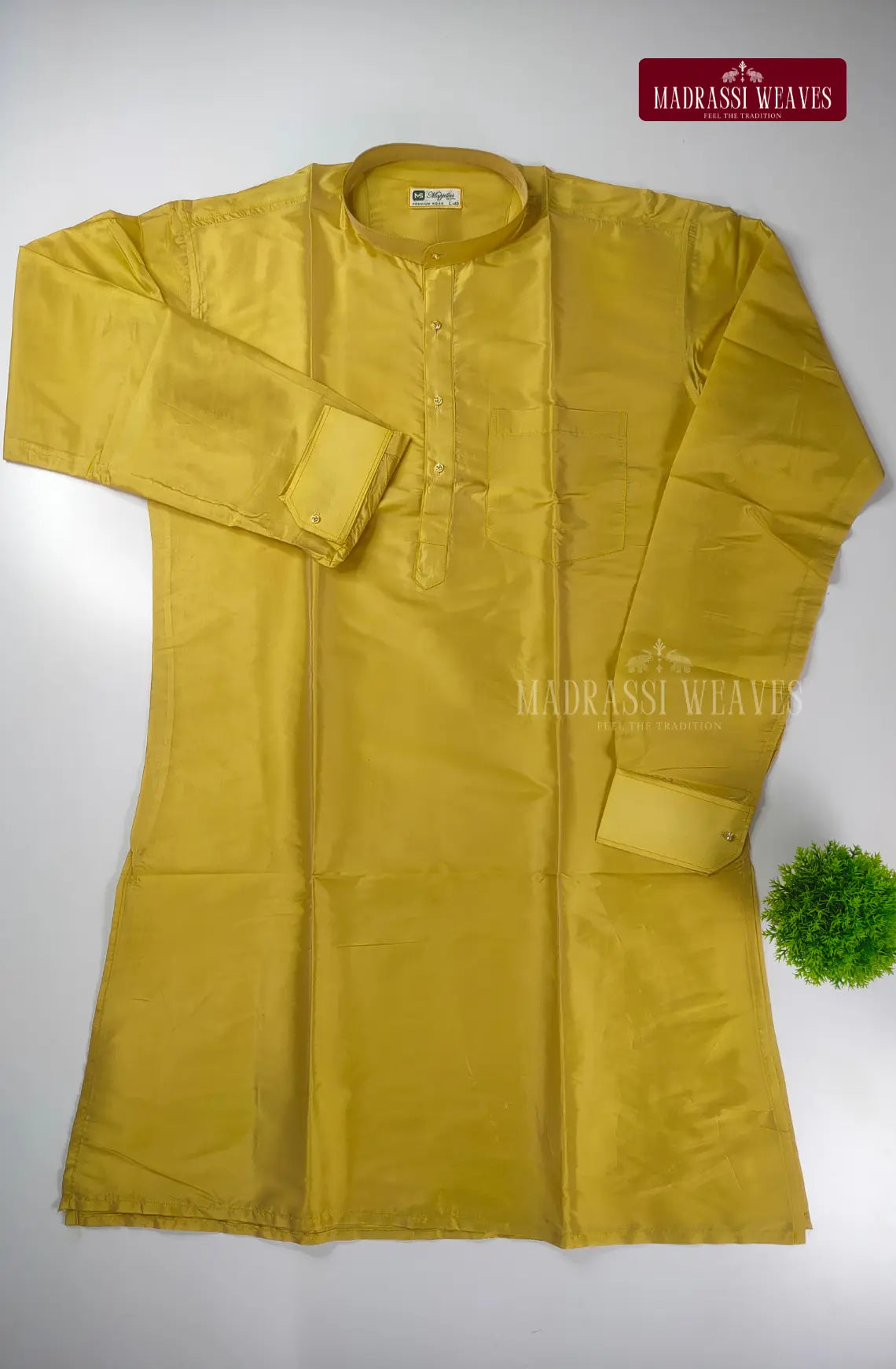 Premium Art Silk Kurta And Dhoti set - Jari Gold