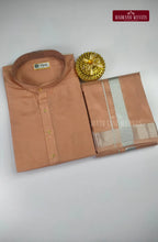 Premium Art Silk Kurta And Dhoti set - Copper