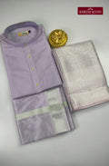 Premium Art Silk Kurta Saree Couple Combo - Lavander