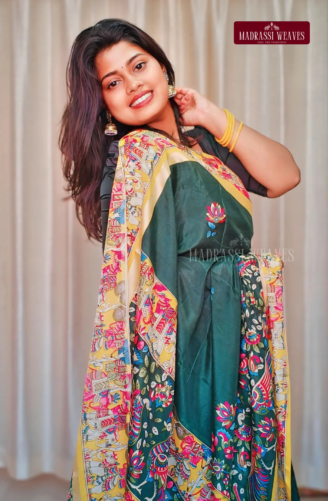Premium Chirala Cotton Saree - Green