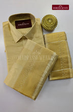Premium Ethnic Embossed Men's Dhoti Set - Sandalwood