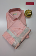 Premium Japan Silk Dhoti Set - Pink