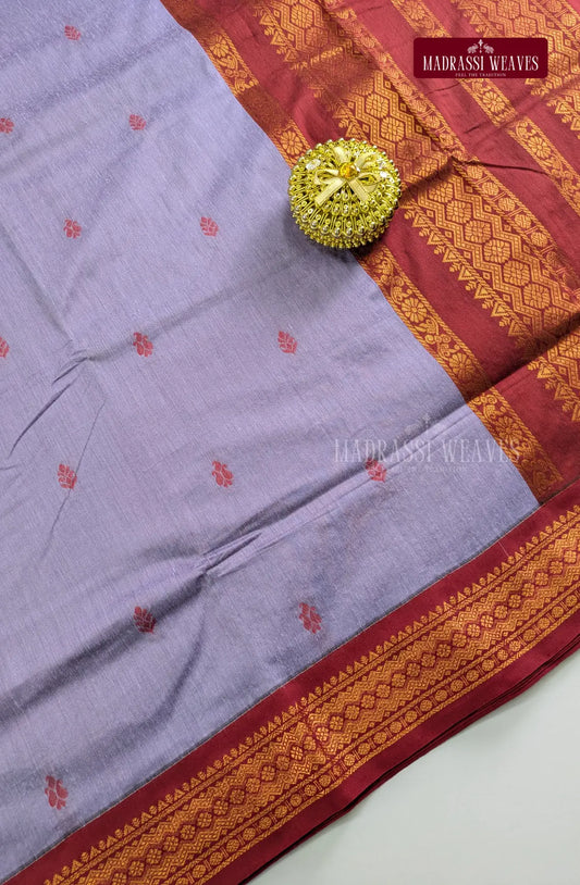 Premium Kalyani Gadwal Cotton Saree - Purple