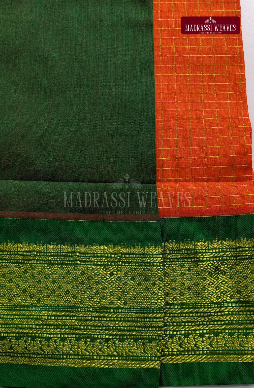 Premium Kalyani Gadwal Kattam Butta  Sarees - Orange
