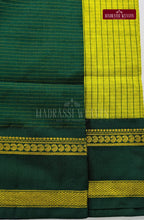 Premium Kalyani Gadwal Kattam Sarees - Lumous Lime