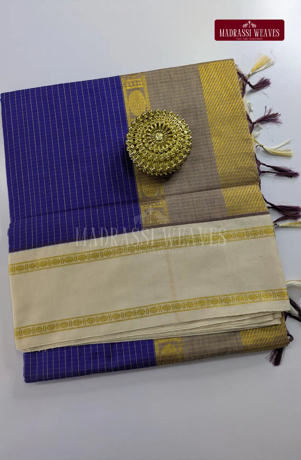 Premium Kalyani Gadwal Kattam Sarees - Violet