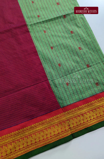 Premium Kalyani Kattam Thread Butta Sarees - Pista