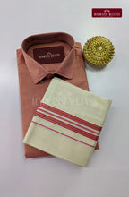 Premium Shiny Cotton Tissue Dhoti Set - Crimson Red