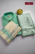 Premium Silk Couple Combo Set with Colour Zari - Rexona