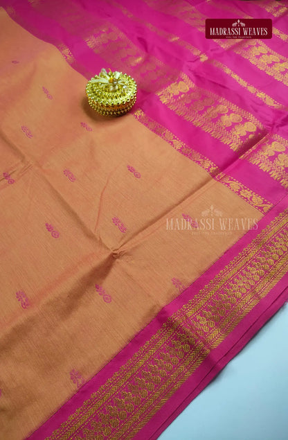 Premium kalyani Gadwal Cotton Sarees - Mustard