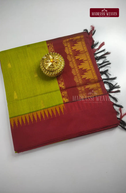 Premium kalyani Gadwal Cotton Sarees - Green