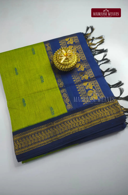 Premium kalyani Gadwal Cotton Sarees - Green