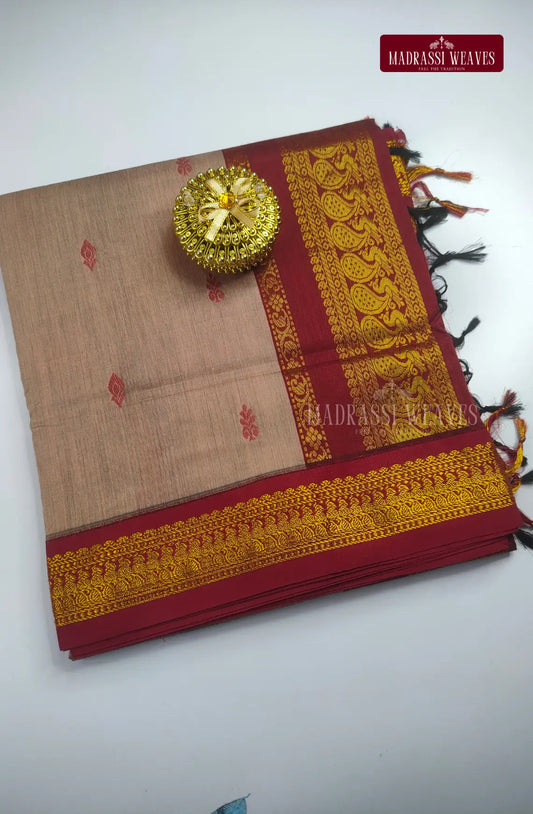 Premium kalyani Gadwal Cotton Sarees - Ivory