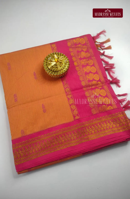 Premium kalyani Gadwal Cotton Sarees - Mustard
