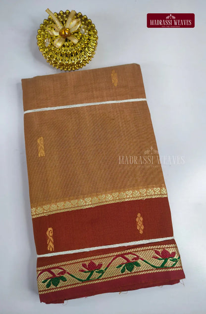 Pure Cotton Saree with Floral Border