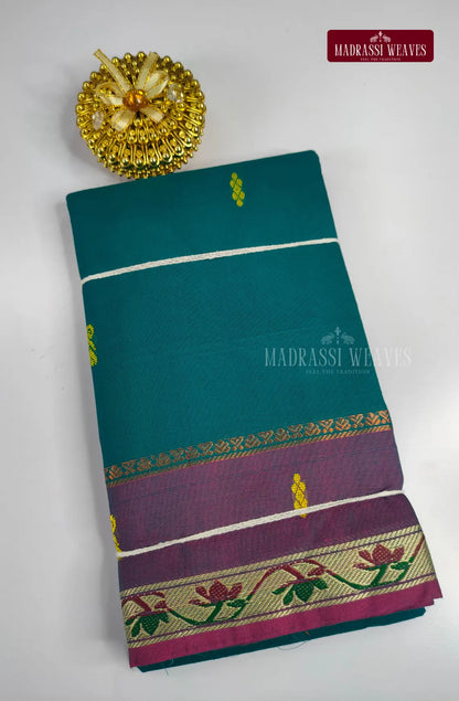 Pure Cotton Saree with Floral Border