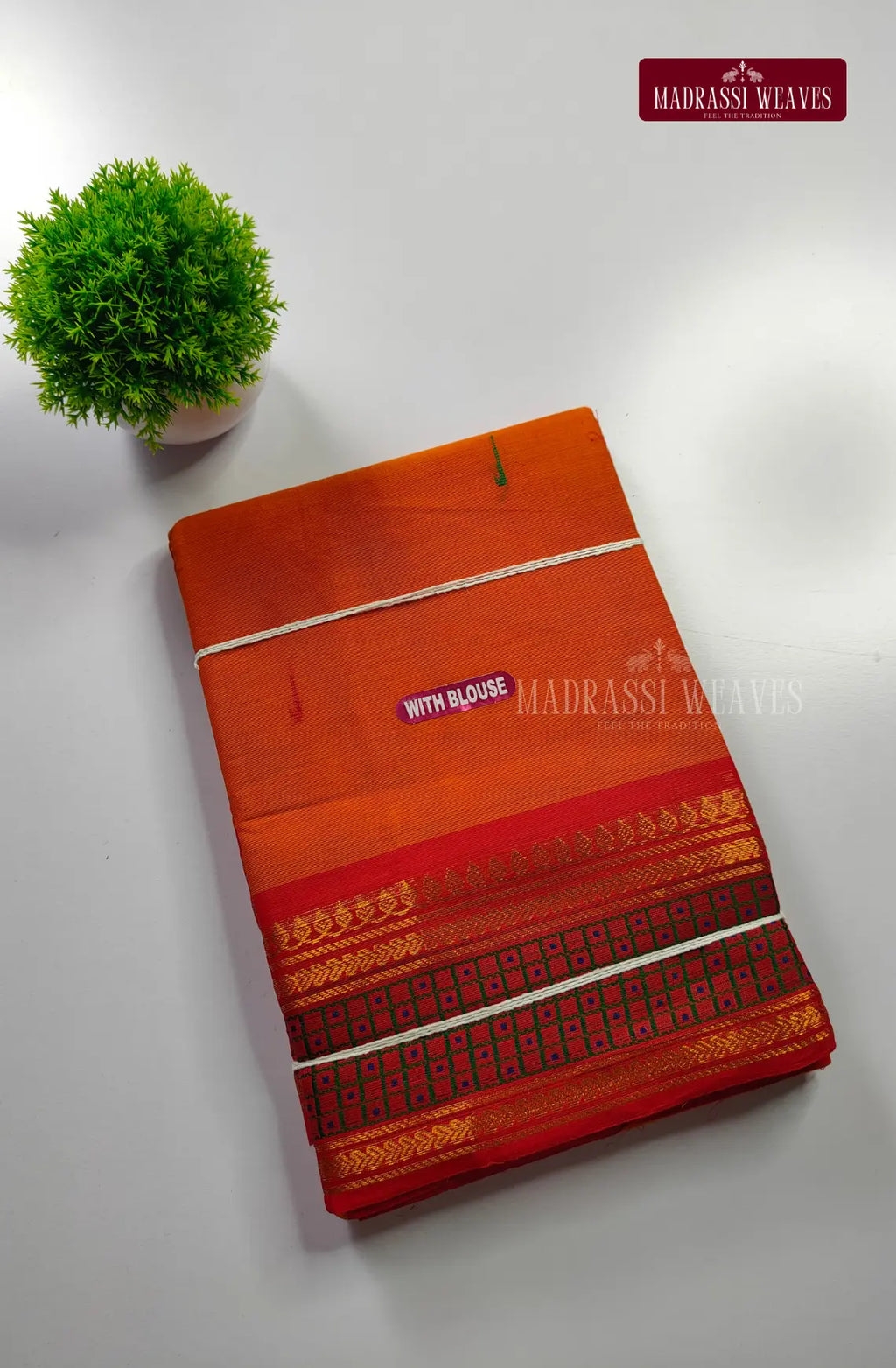 Pure Cotton Kanchi Border Saree
