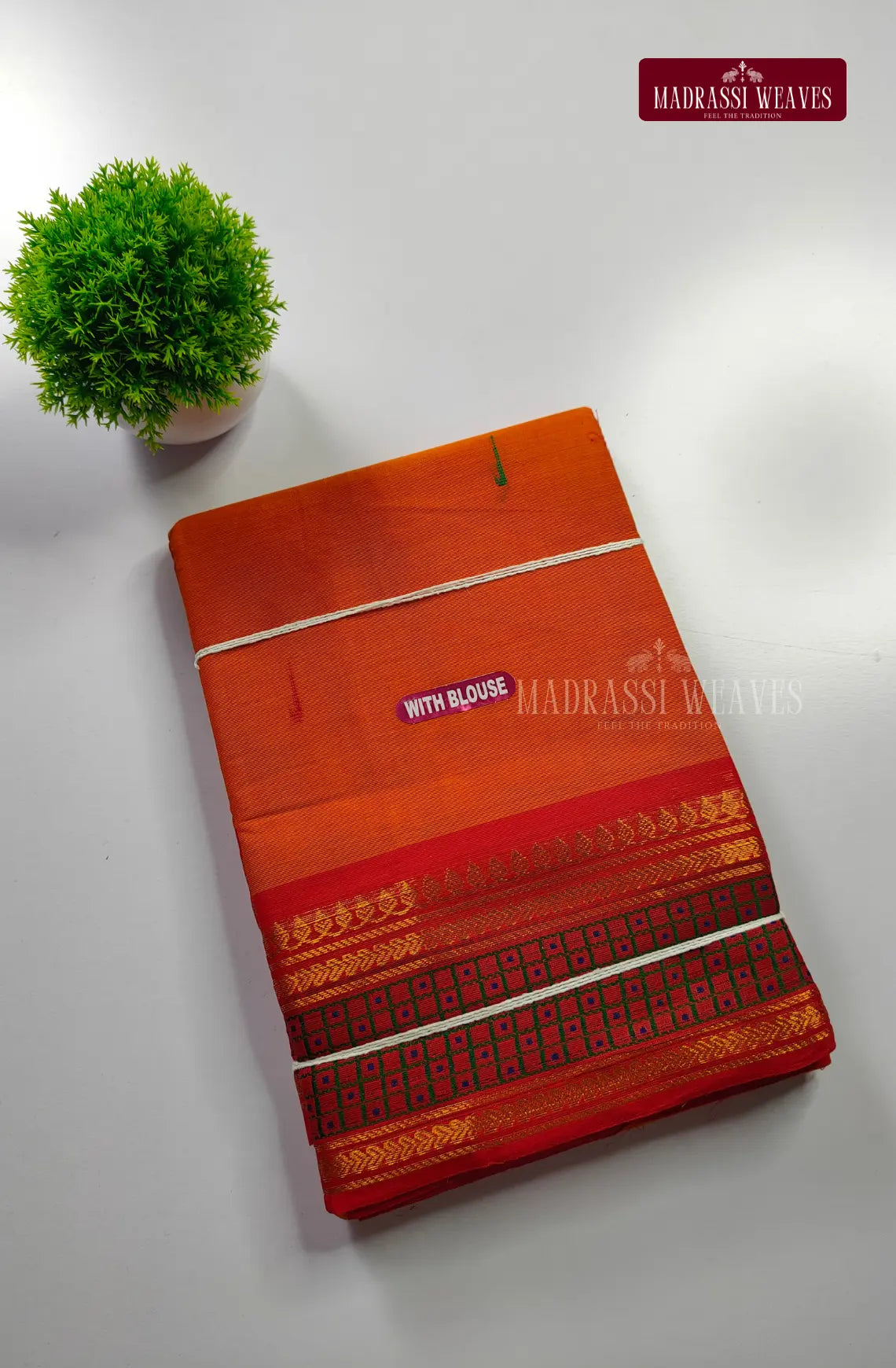 Pure Cotton Kanchi Border Saree