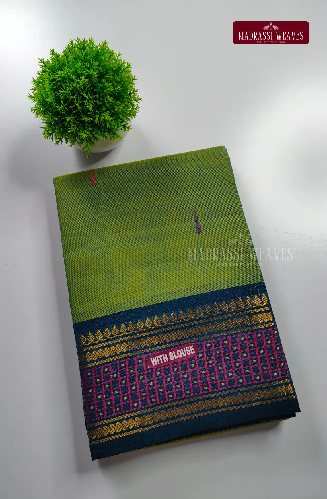 Pure Cotton Kanchi Border Saree