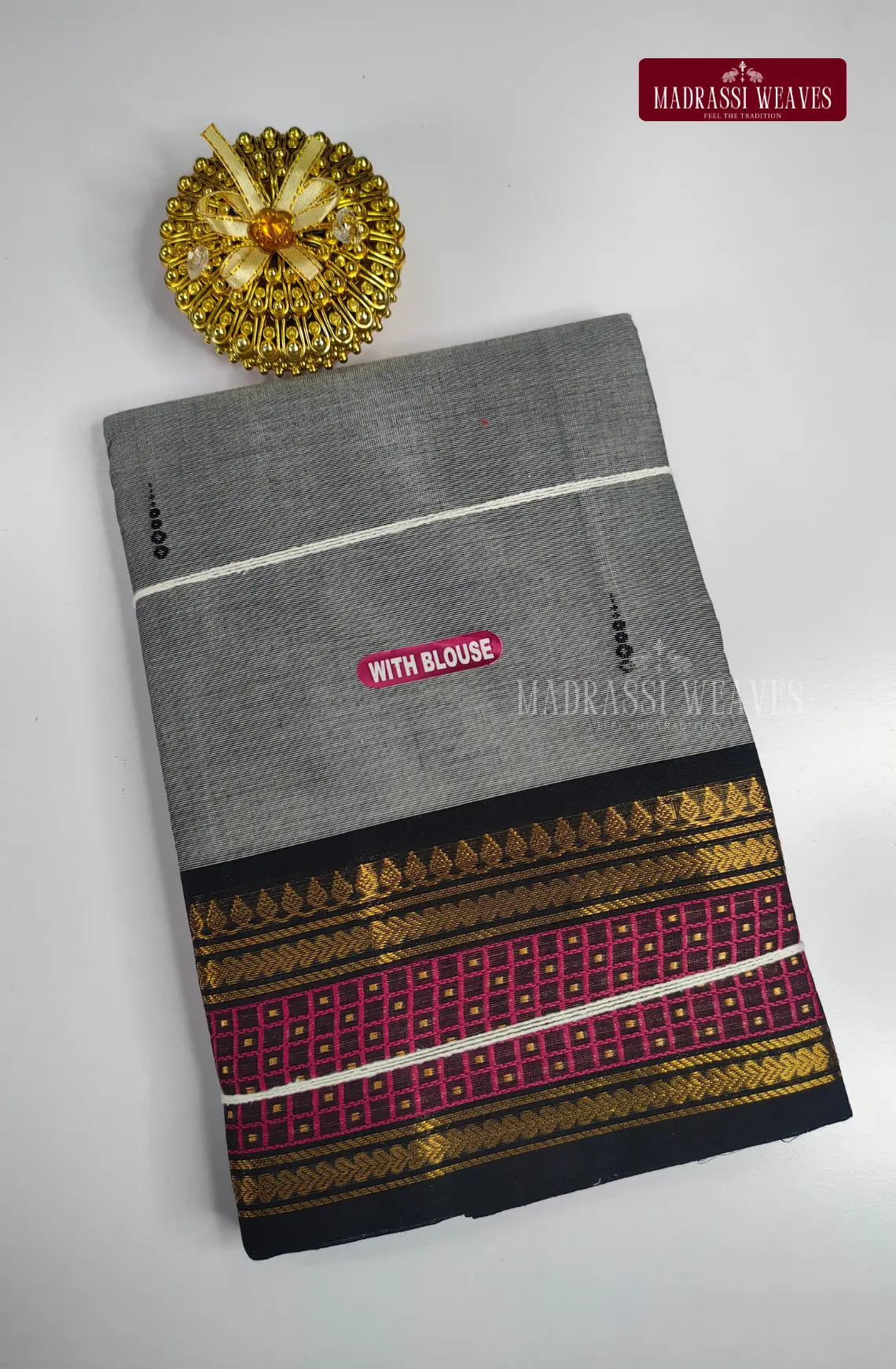Pure Cotton Kanchi Border Saree