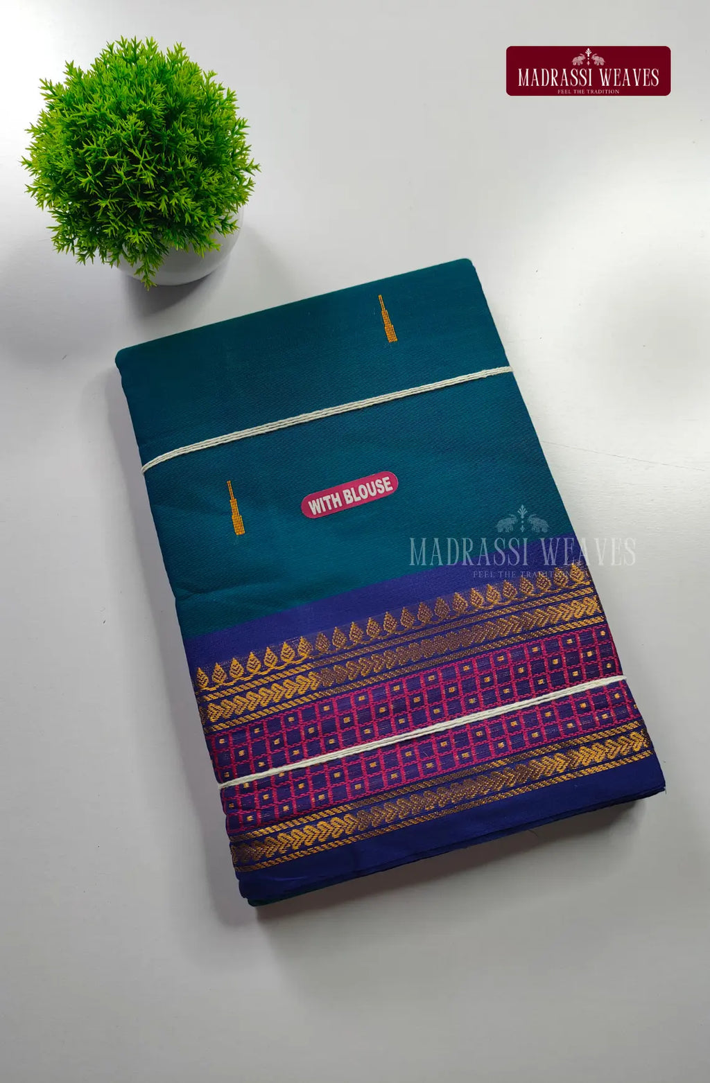 Pure Cotton Kanchi Border Saree