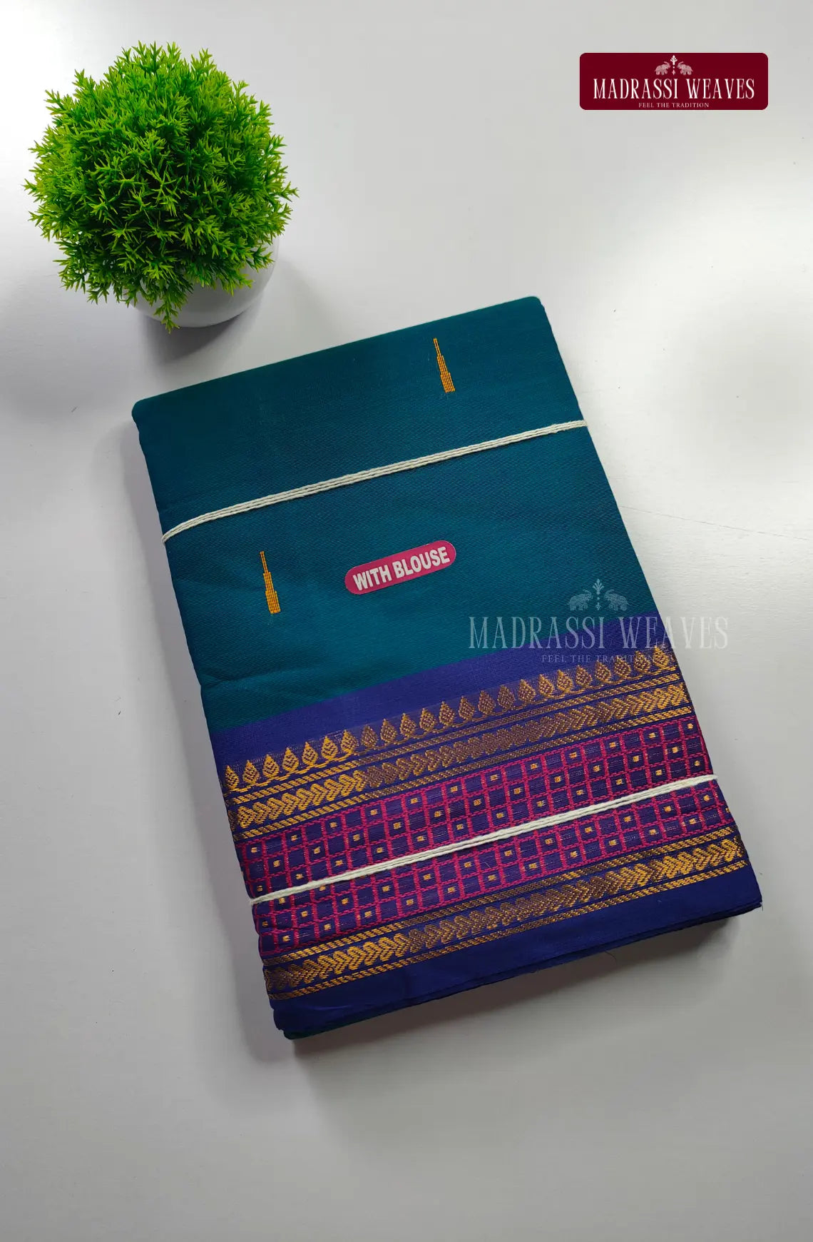 Pure Cotton Kanchi Border Saree