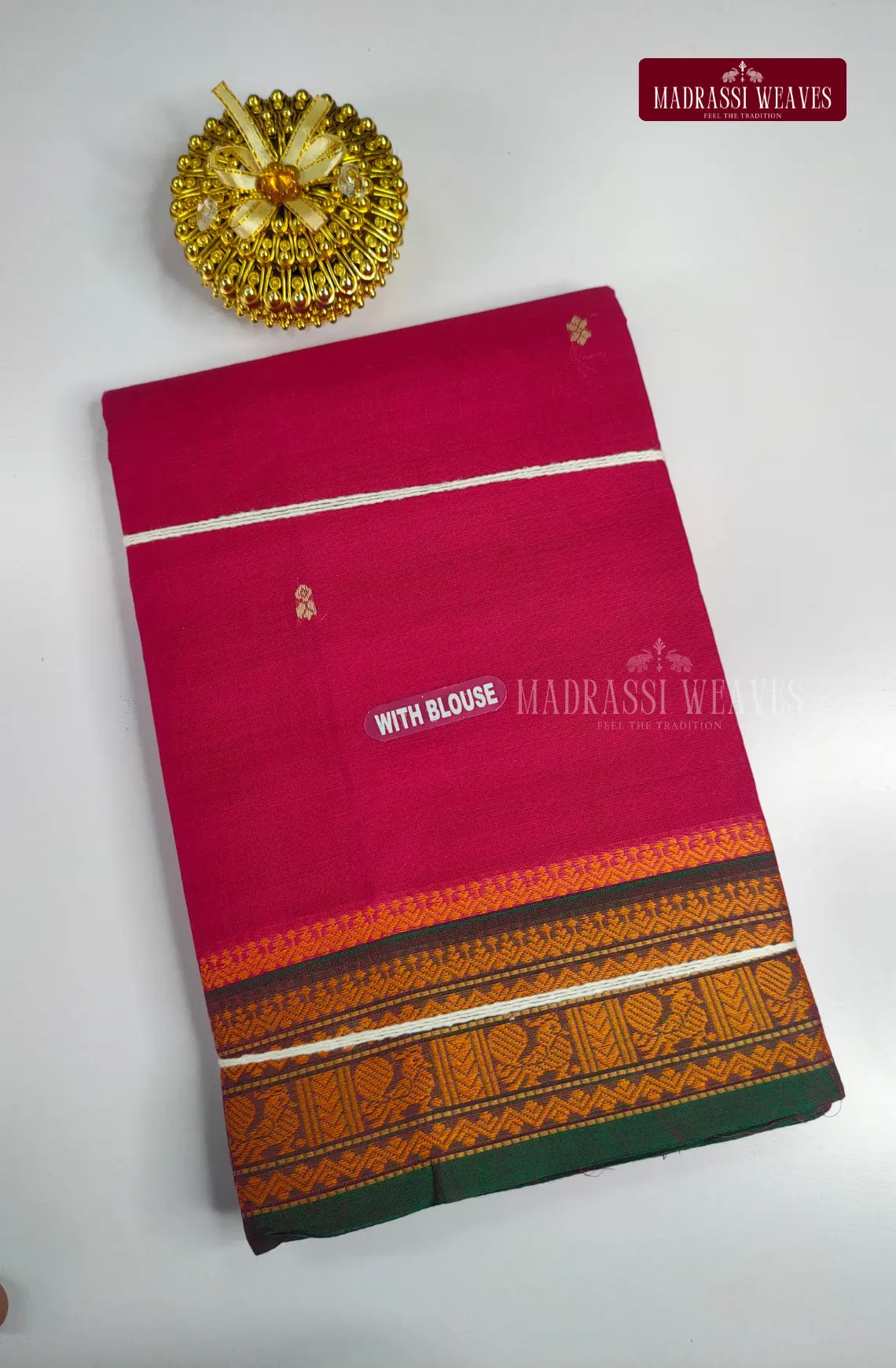 Pure Cotton Sarees with Yazhi Border
