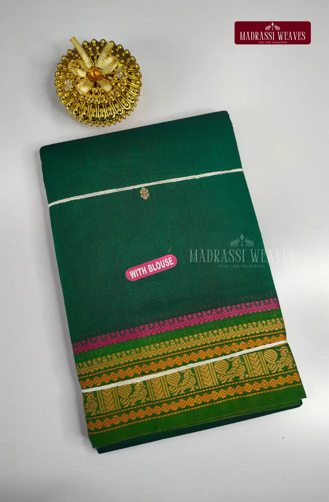 Pure Cotton Sarees with Yazhi Border