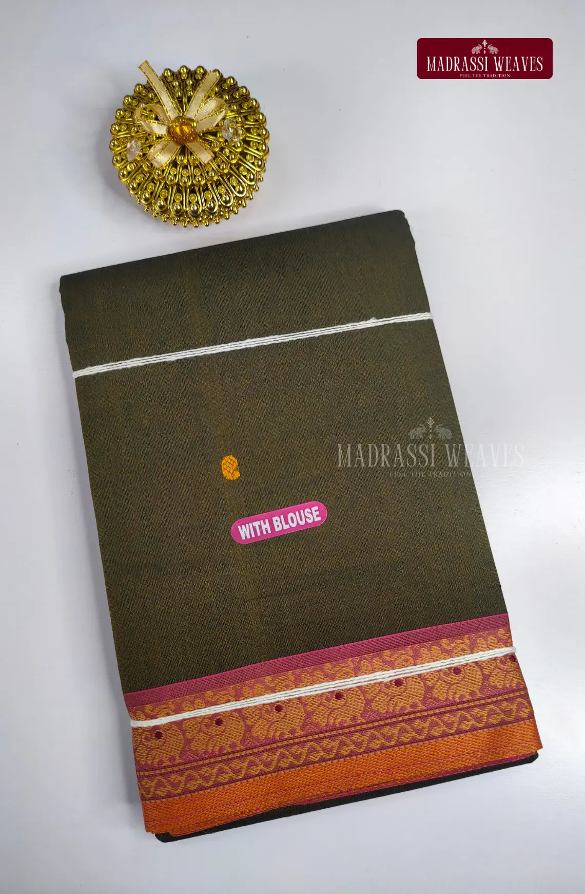 Pure Cotton Sarees with Yazhi Border