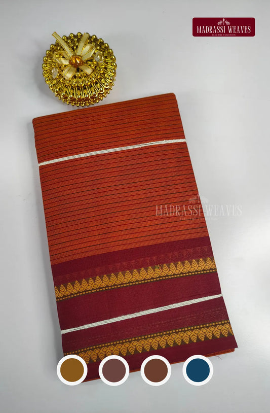 Pure Cotton With Lines Saree